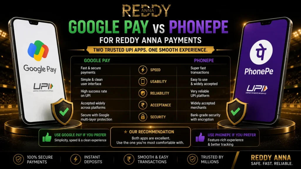 Google Pay vs PhonePe for Reddy Anna Payments
