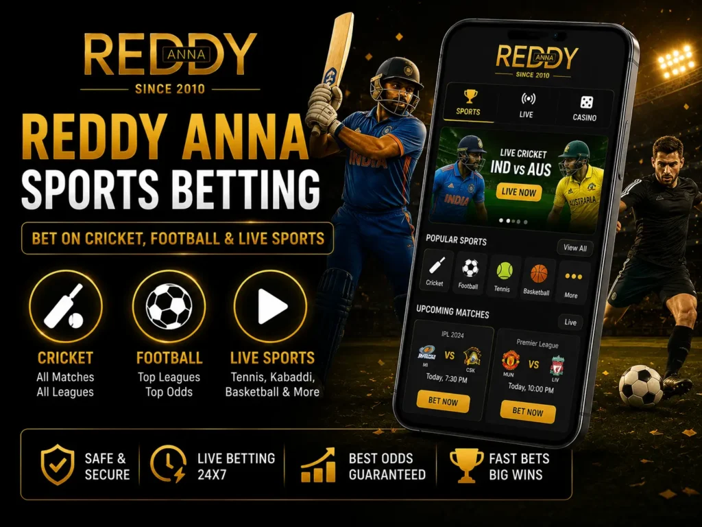 Reddy Anna Sports Betting – Bet on Cricket, Football & Live Sports