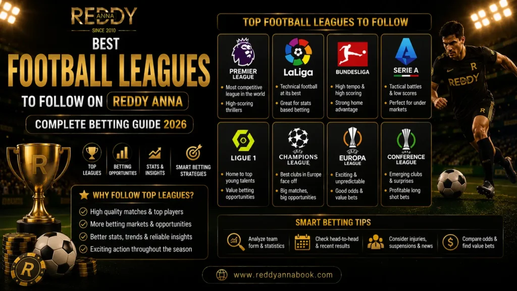 Best Football Leagues to Follow on Reddy Anna (Complete Betting Guide 2026)