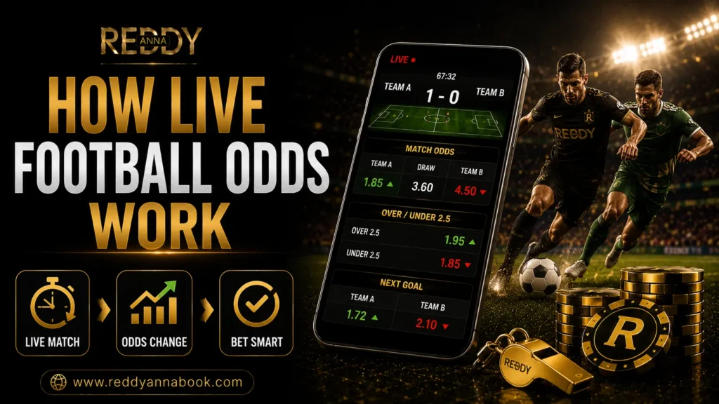 How Live Football Odds Work on Reddy Anna (Complete 2026 Guide)